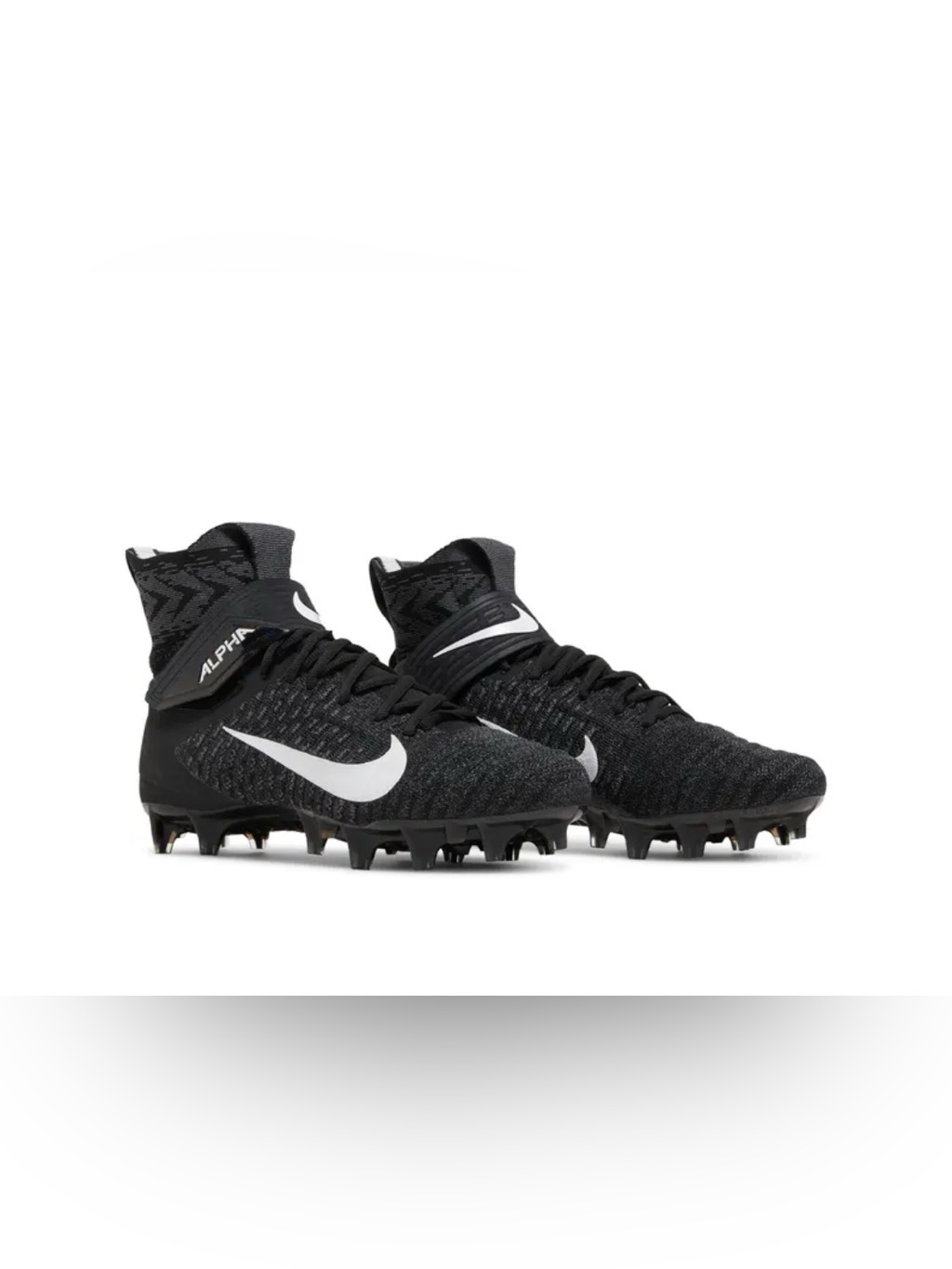 Nike Alpha Menace Elite 2 Men's Size 15 Football Cleats - Black (A03374-001)